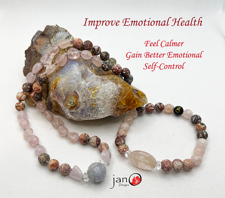 Improve Emotional Health Necklace/Bracelet Set - Healing Gemstones