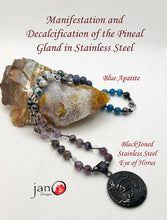 Load image into Gallery viewer, Manifestation and Decalcification of the Pineal Gland Necklace in Stainless Steel - Healing Gemstones