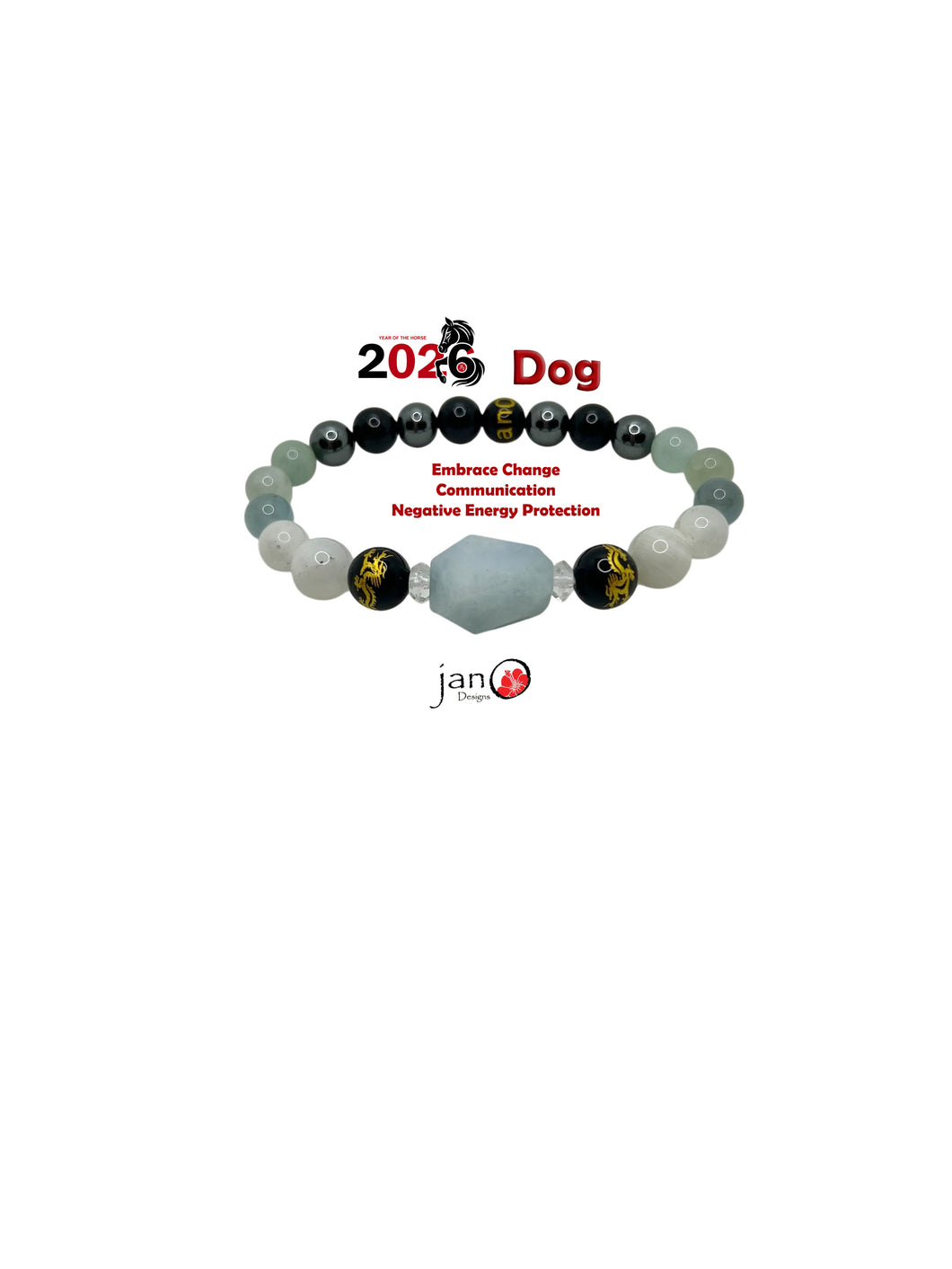 2026 Feng Shui DZI Bracelet - Year of the Dog