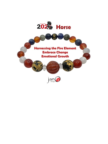 2026 Feng Shui DZI Bracelet - Year of the Horse