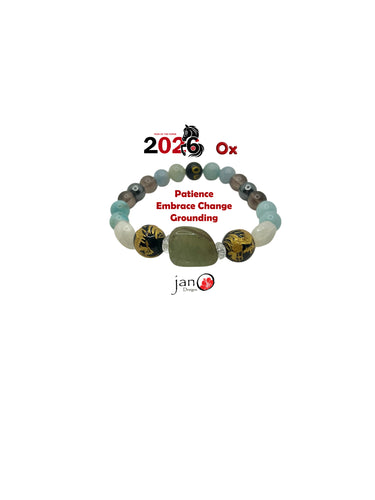 2026 Feng Shui DZI Bracelet - Year of the Ox