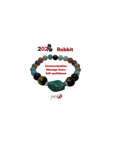 2026 Feng Shui DZI Bracelet - Year of the Rabbit
