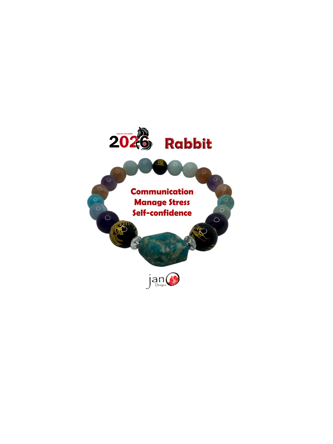 2026 Feng Shui DZI Bracelet - Year of the Rabbit