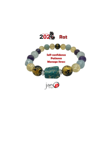 2026 Feng Shui DZI Bracelet - Year of the Rat