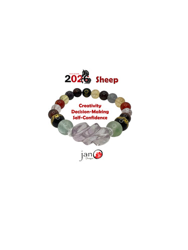 2026 Feng Shui DZI Bracelet - Year of the Sheep