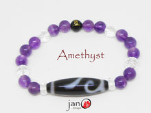 Load image into Gallery viewer, Amethyst with Specialty DZI Bracelet - Healing Gemstones