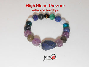 High Blood Pressure with Carved Amethyst - Healing Gemstones
