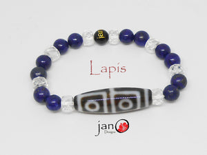 Lapis with DZI Bracelet - Healing Gemstones